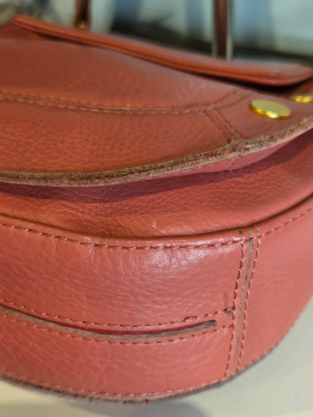Hammitt Kayce Saddle Med Crossbody - RARE Rouge Pink & Brushed Gold-2023 - Picture 8 of 16